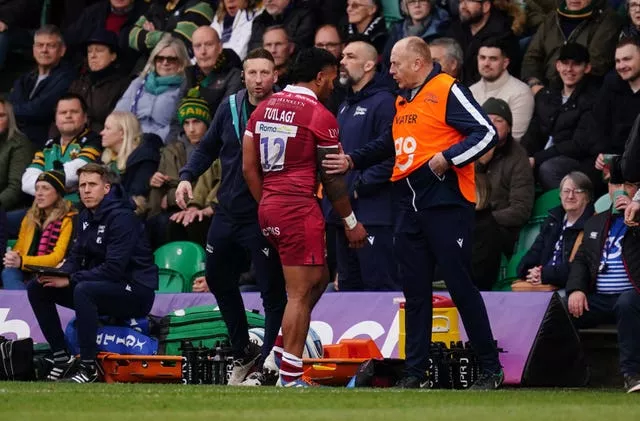 Manu Tuilagi was sent off against Northampton