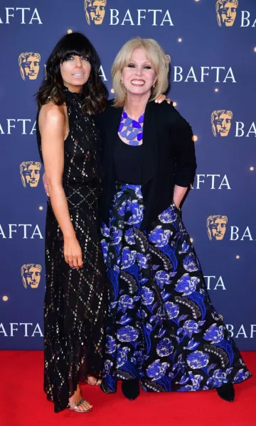 Claudia Winkleman (left) and Joanna Lumley attending the 2019 BAFTA Film Gala