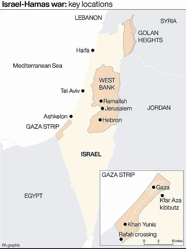 Gaza map