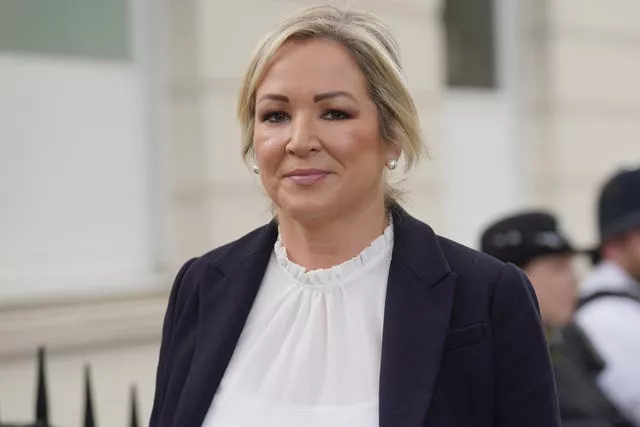 Michelle O’Neill, former deputy first minister of Northern Ireland, leaves after giving evidence to the UK Covid-19 Inquiry at Dorland House in London
