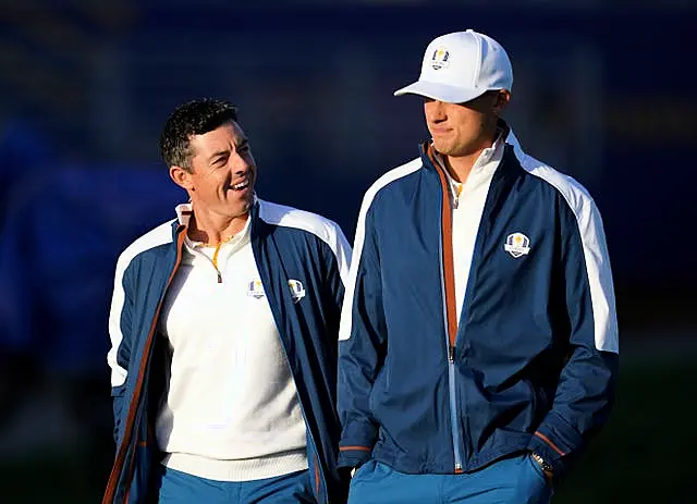 Rory McIlroy and Ludvig Aberg
