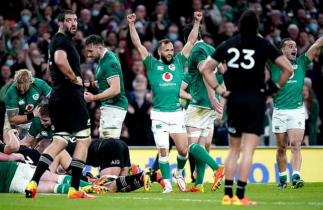 Ireland enjoyed a momentous win over New Zealand in November