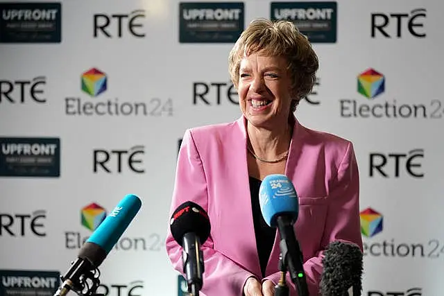 Ivana Bacik of the Labour Party arrives for the RTE General Election debate