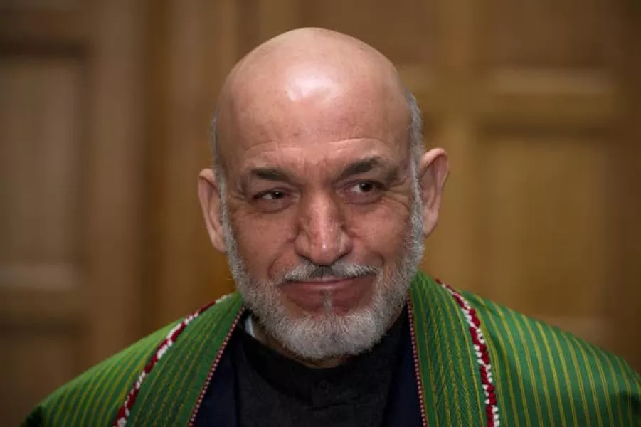 Former Afghan president Hamid Karzai (Carl Court/PA)