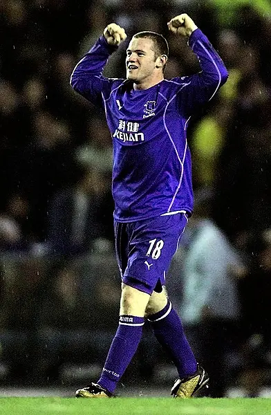 Rooney was just 18 when he scored the last goal of his first spell at Everton