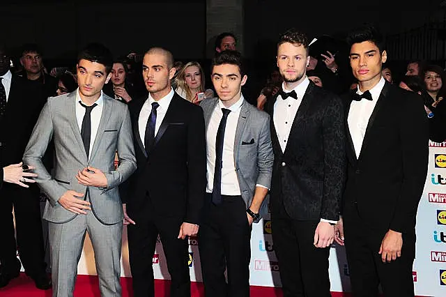 From left, Tom Parker, Max George, Nathan Sykes, Jay McGuinness and Siva Kaneswaran in 2013 