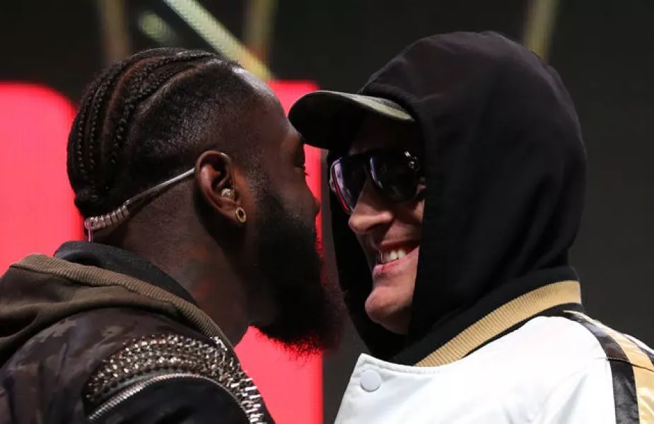 Deontay Wilder, left, suffered his only professional defeat at the hands of Tyson Fury