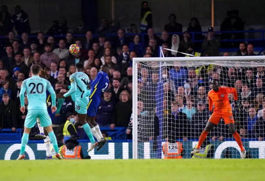 Danny Welbeck heads in Brighton's equaliser 