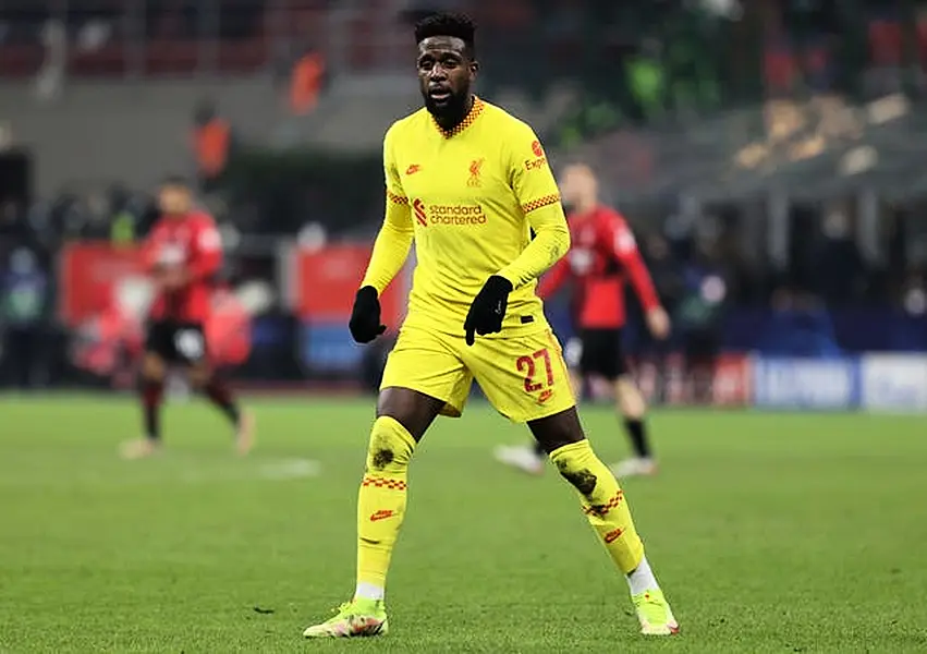 Liverpool’s Divock Origi.