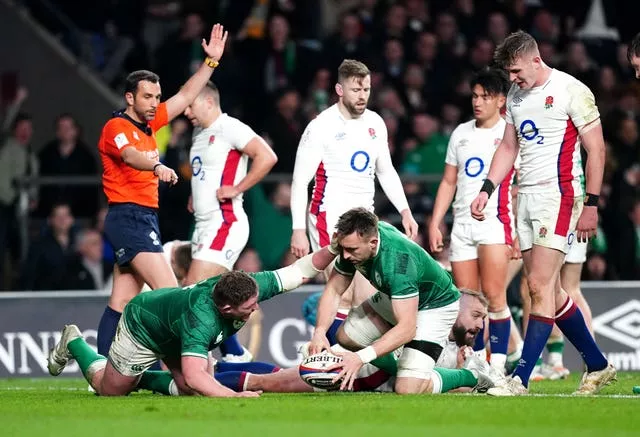 Ireland’s Jack Conan came off the bench to score a try at Twickenham