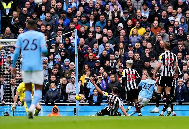 Phil Foden weaved his way through the Newcastle defence to open the scoring