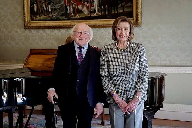 Pelosi warns democracy at stake during visit to Ireland