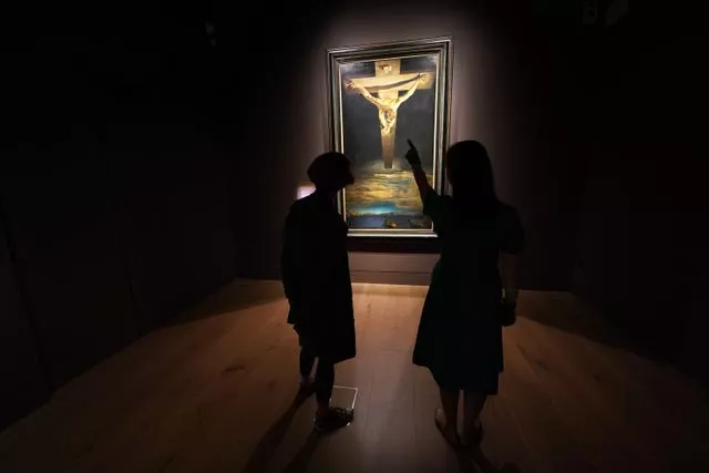 Salvador Dali painting installed