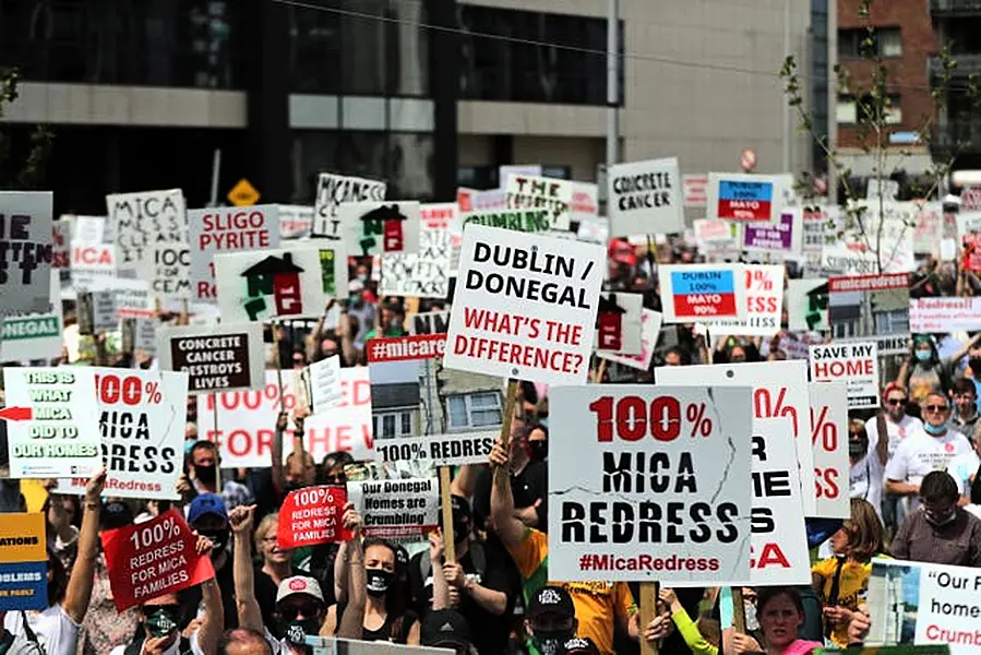 Mica redress protest in Dublin