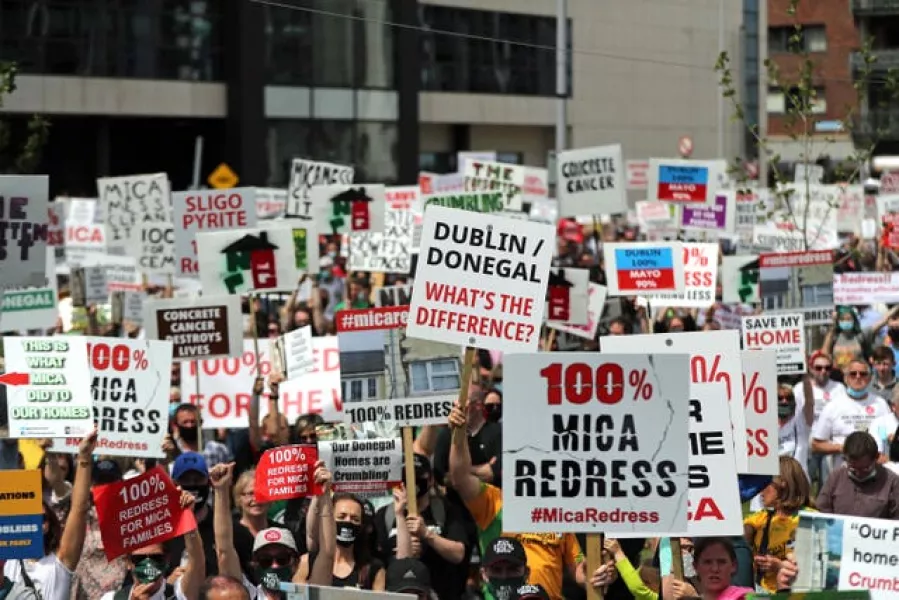 Mica redress protest in Dublin