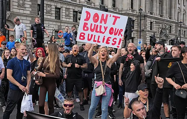 XL Bully dogs protest