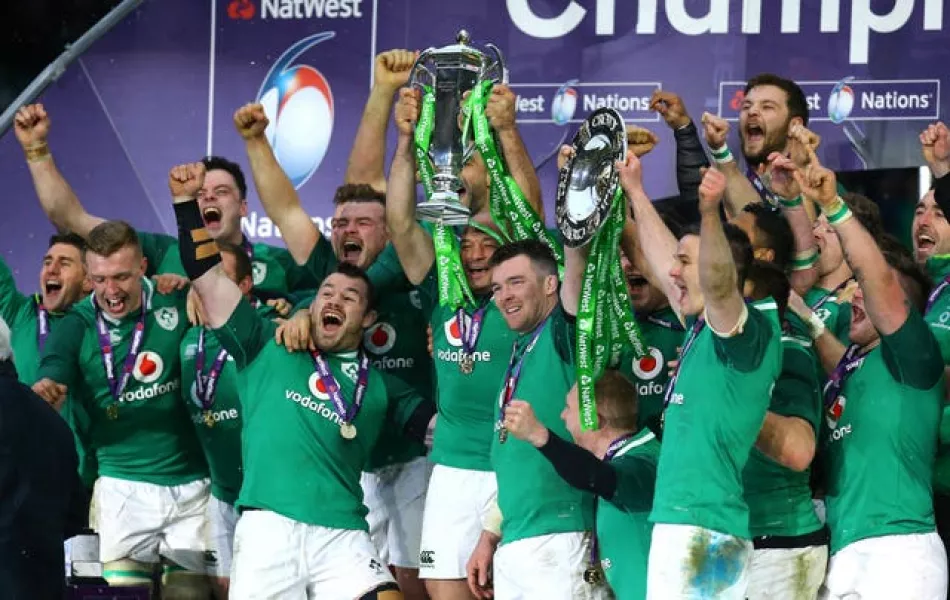 Ireland celebrate winning the Grand Slam 