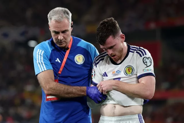 Andrew Robertson has had surgery on the shoulder injury picked up during the international break