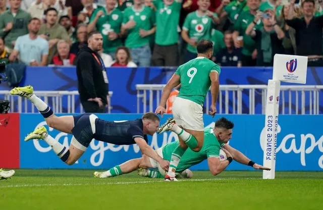 Dan Sheehan claimed one of Ireland's six tries in last weekend's win over Scotland
