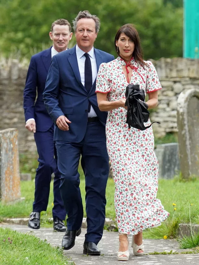 Among the wedding guests for former Prime Minister David Cameron and his wife Samantha (Stefan Rousseau/PA)