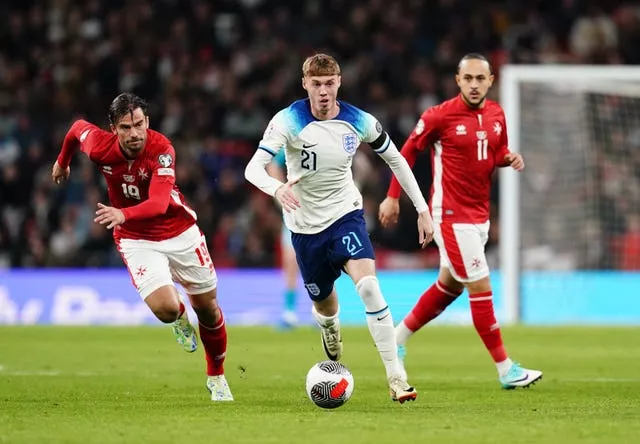 Cole Palmer made his England debut against Malta in November