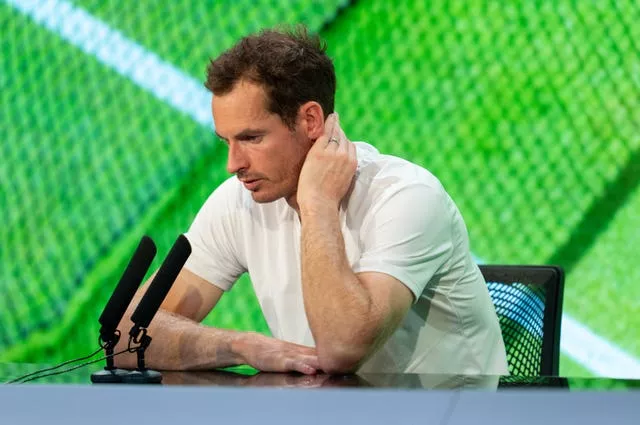 Andy Murray cut a disconsolate figure after his loss to Stefanos Tsitsipas