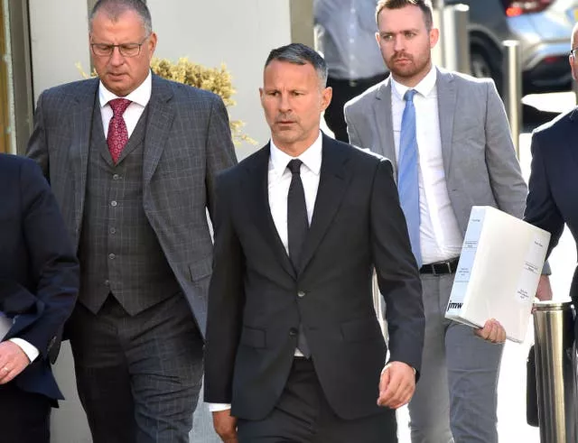 Ryan Giggs arrives at court