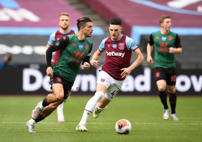 Aston Villa’s Jack Grealish and West Ham United midfielder Declan Rice could have both been playing for the Republic of Ireland