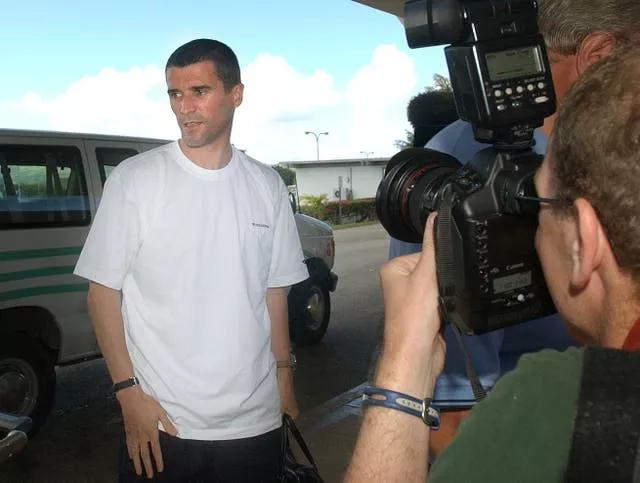 Republic of Ireland captain Roy Keane arrives at Saipan airport