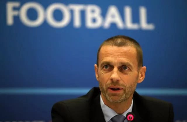 UEFA president Aleksander Ceferin during a press conference