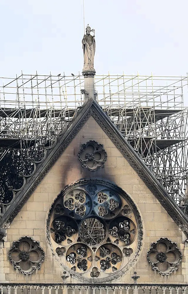 Notre Dame cathedral following the fire