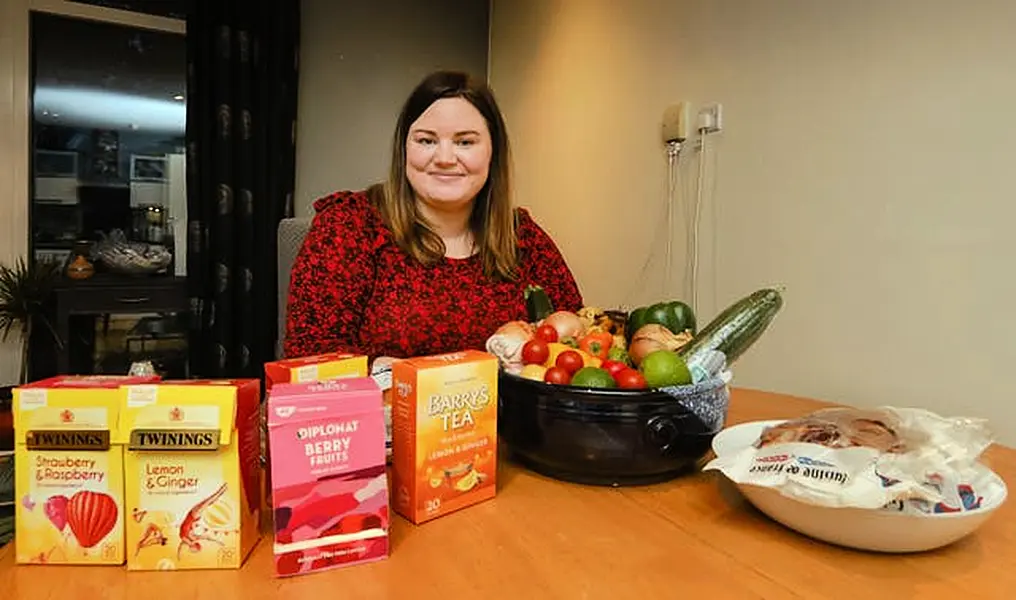 Lindsay Ray with a selection of foodstuffs