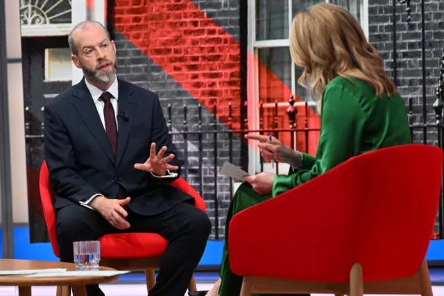 Jonathan Reynolds being interviewed by Laura Kuenssberg