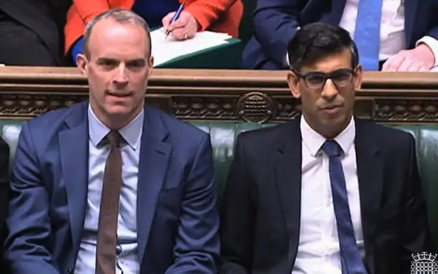 Dominic Raab and Rishi Sunak