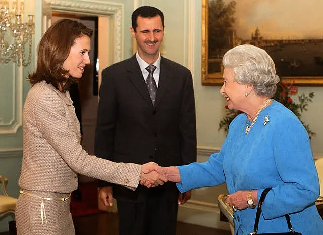 Queen with Bashar Al-Assad 