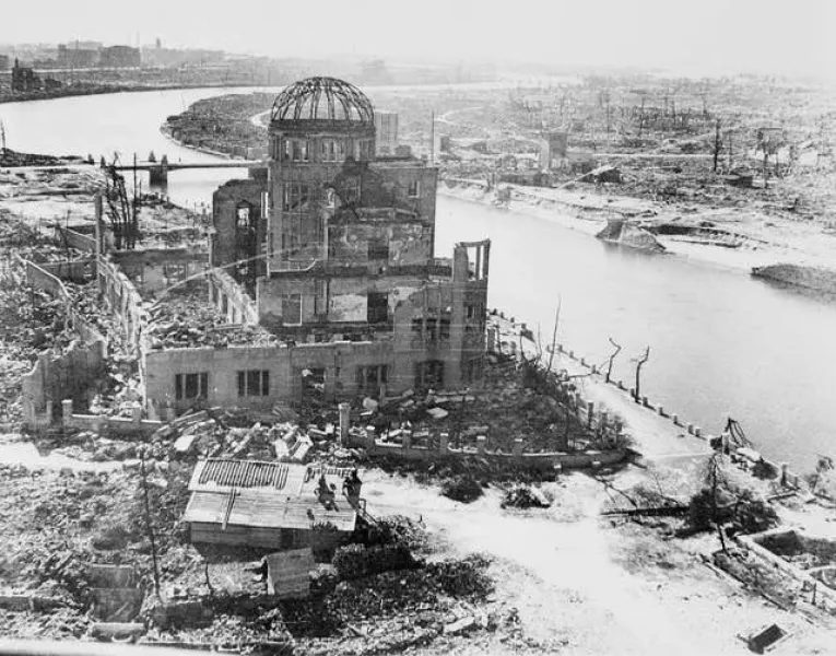 Hiroshima following the dropping of the atomic bomb on August 1945 (Crown Copyright/PA) 