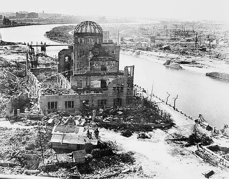 Hiroshima following the dropping of the atomic bomb on August 1945 (Crown Copyright/PA) 