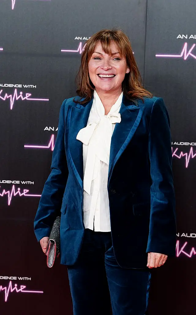 Lorraine Kelly in a blue suit