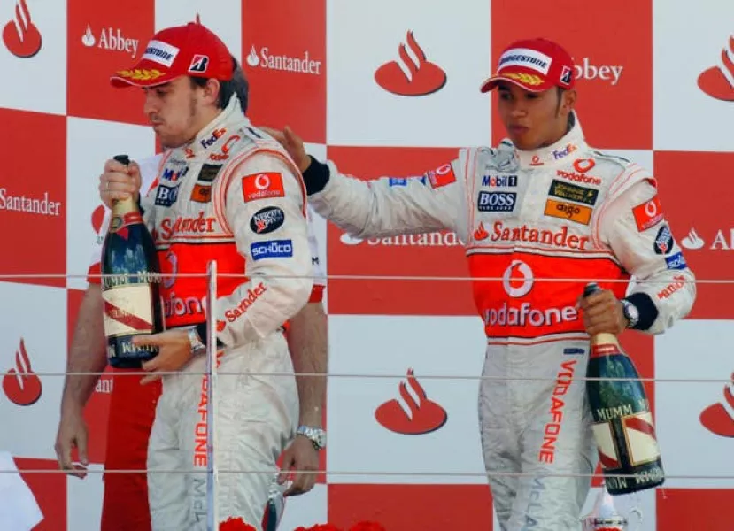 Fernando Alonso and Lewis Hamilton were team-mates at McLaren in 2007