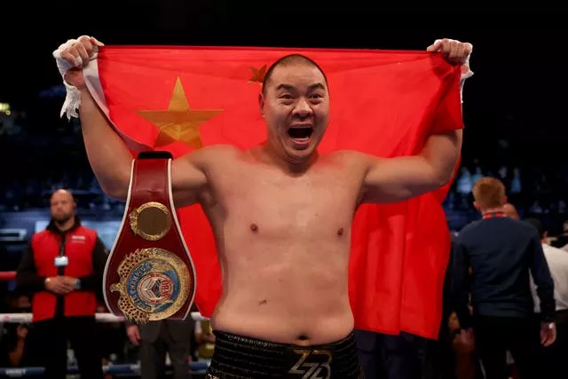 Zhang celebrated his brutal victory in London