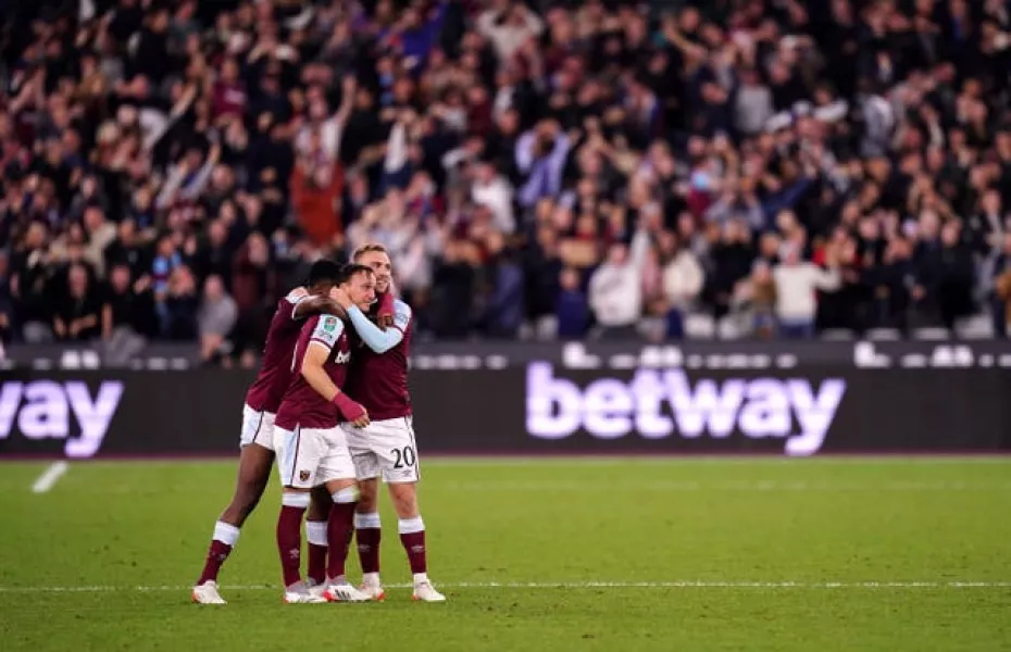 West Ham knocked Manchester City out of the Carabao Cup