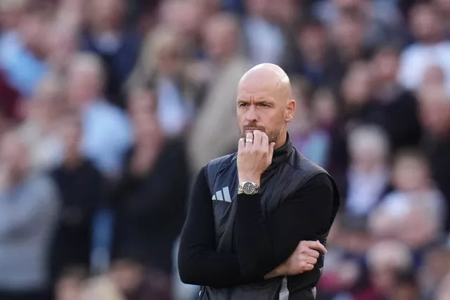 Erik ten Hag looking on from the sidelines