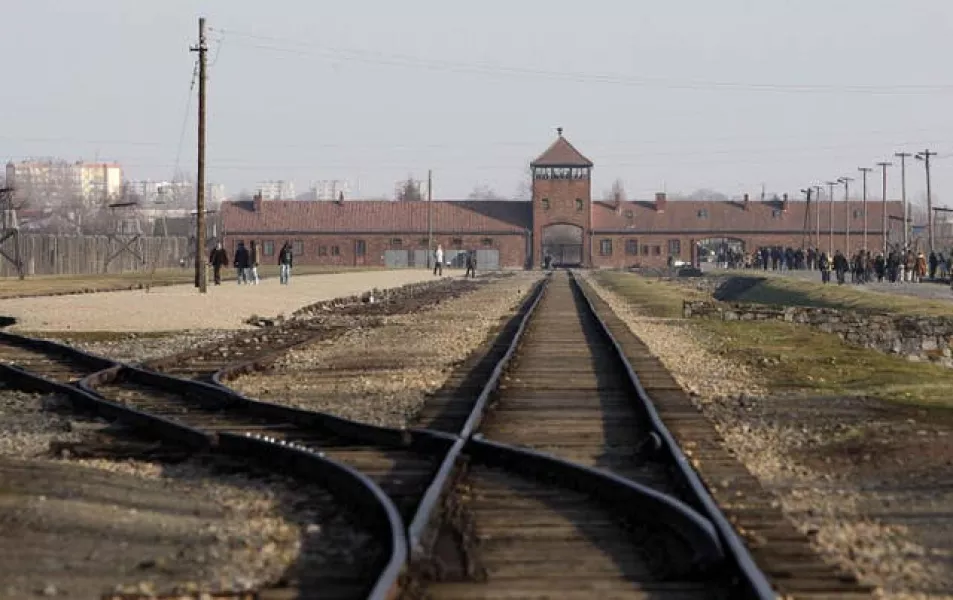 The train tracks at Birkenau, Auschwitz (Dave Thompson/PA)