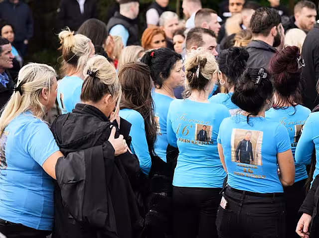 Mourners at the Church of the Resurrection