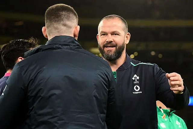 Andy Farrell celebrates victory over South Africa