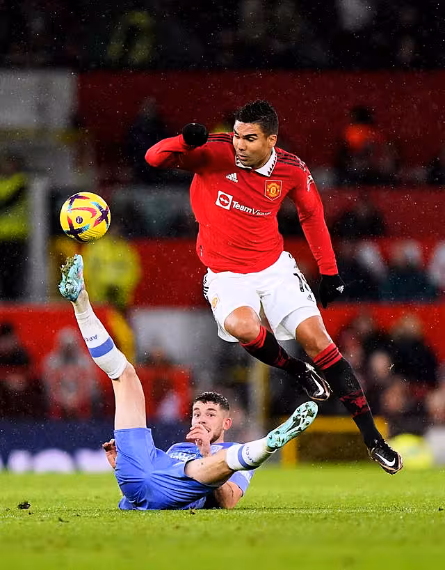 Casemiro in action for Manchester United