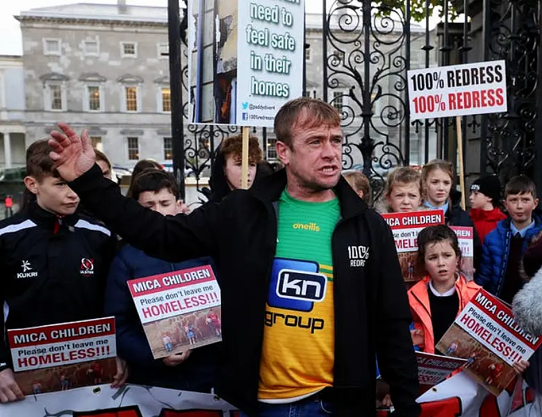 Mica protest by children from Donegal