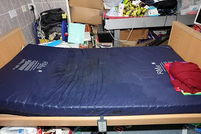 The bed used by Kaylea Titford (Dyfed-Powys Police/PA)