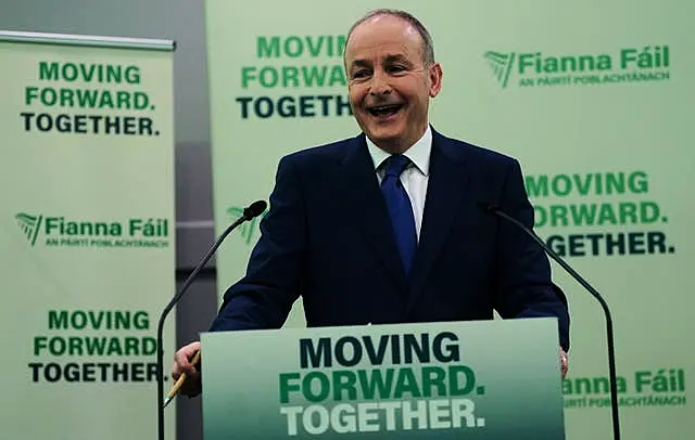 Fianna Fail leader Micheal Martin during a press event