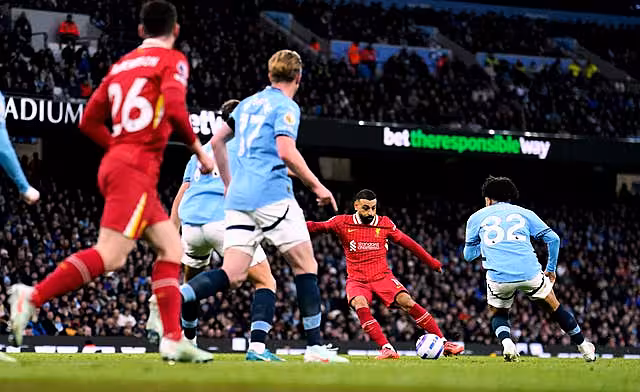 Mohamed Salah scored the opener at the Etihad Stadium